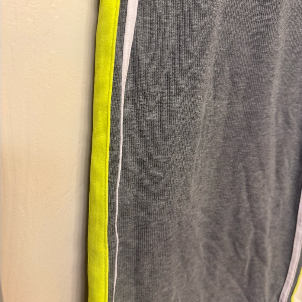 Gray and Neon Yellow Stripe Athletic dress